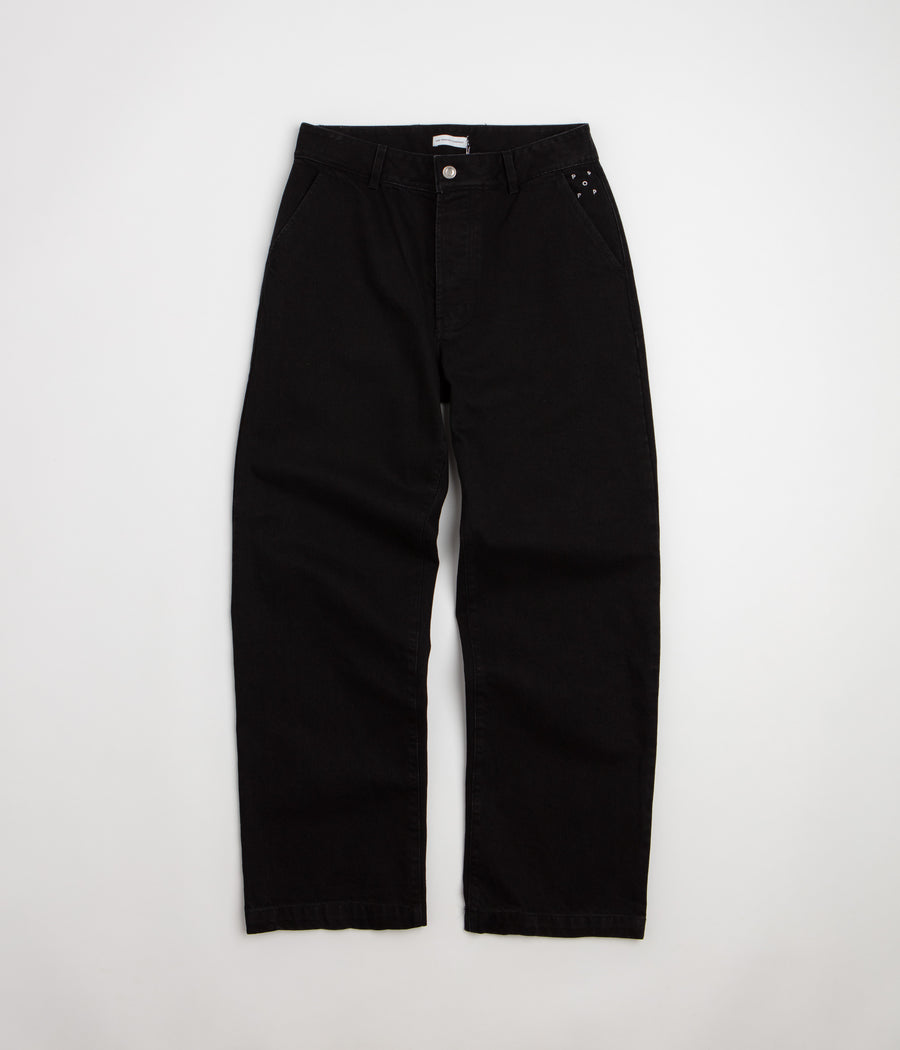 Pop Trading Company Beattie Denim Pants in Rinsed Black