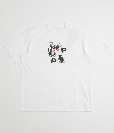 Pop Trading Company Catch T-Shirt in White and Black