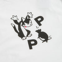 Pop Trading Company Catch T-Shirt in White and Black thumbnail