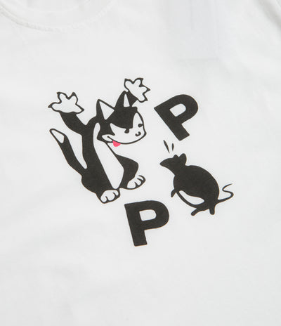 Pop Trading Company Catch T-Shirt in White and Black