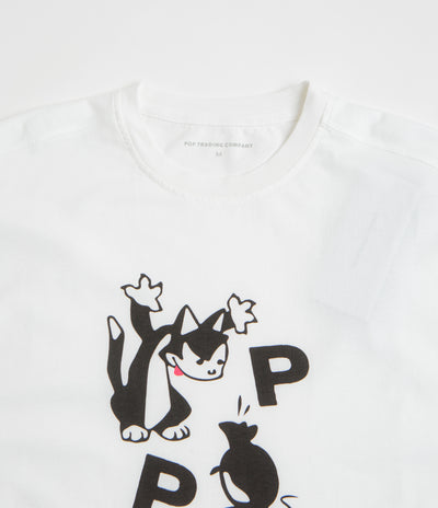Pop Trading Company Catch T-Shirt in White and Black