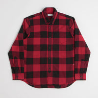 Pop Trading Company Checked BD Shirt in Black and Red thumbnail