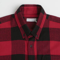Pop Trading Company Checked BD Shirt in Black and Red thumbnail
