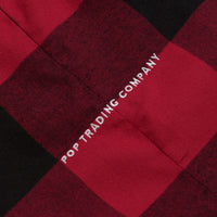 Pop Trading Company Checked BD Shirt in Black and Red thumbnail