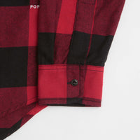 Pop Trading Company Checked BD Shirt in Black and Red thumbnail