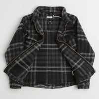 Pop Trading Company Checked Wool Shirt Jacket in Black and Charcoal thumbnail