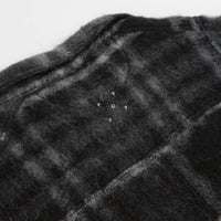 Pop Trading Company Checked Wool Shirt Jacket in Black and Charcoal thumbnail