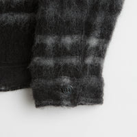Pop Trading Company Checked Wool Shirt Jacket in Black and Charcoal thumbnail