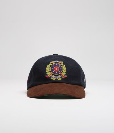 Pop Trading Company Crest Cap - Navy / Brown