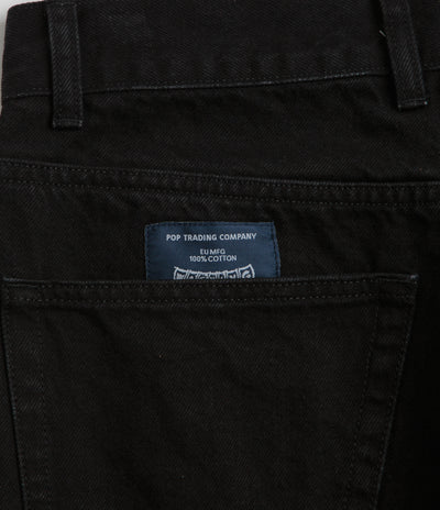 Pop Trading Company DRS Denim Arch Pants in Rinsed Black
