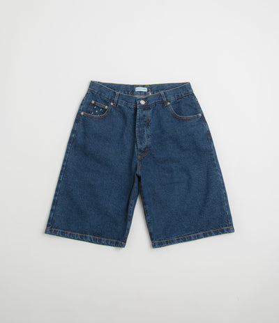 Pop Trading Company DRS Denim Shorts in Rinsed Denim