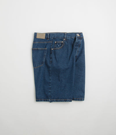 Pop Trading Company DRS Denim Shorts in Rinsed Denim