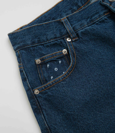 Pop Trading Company DRS Denim Shorts in Rinsed Denim