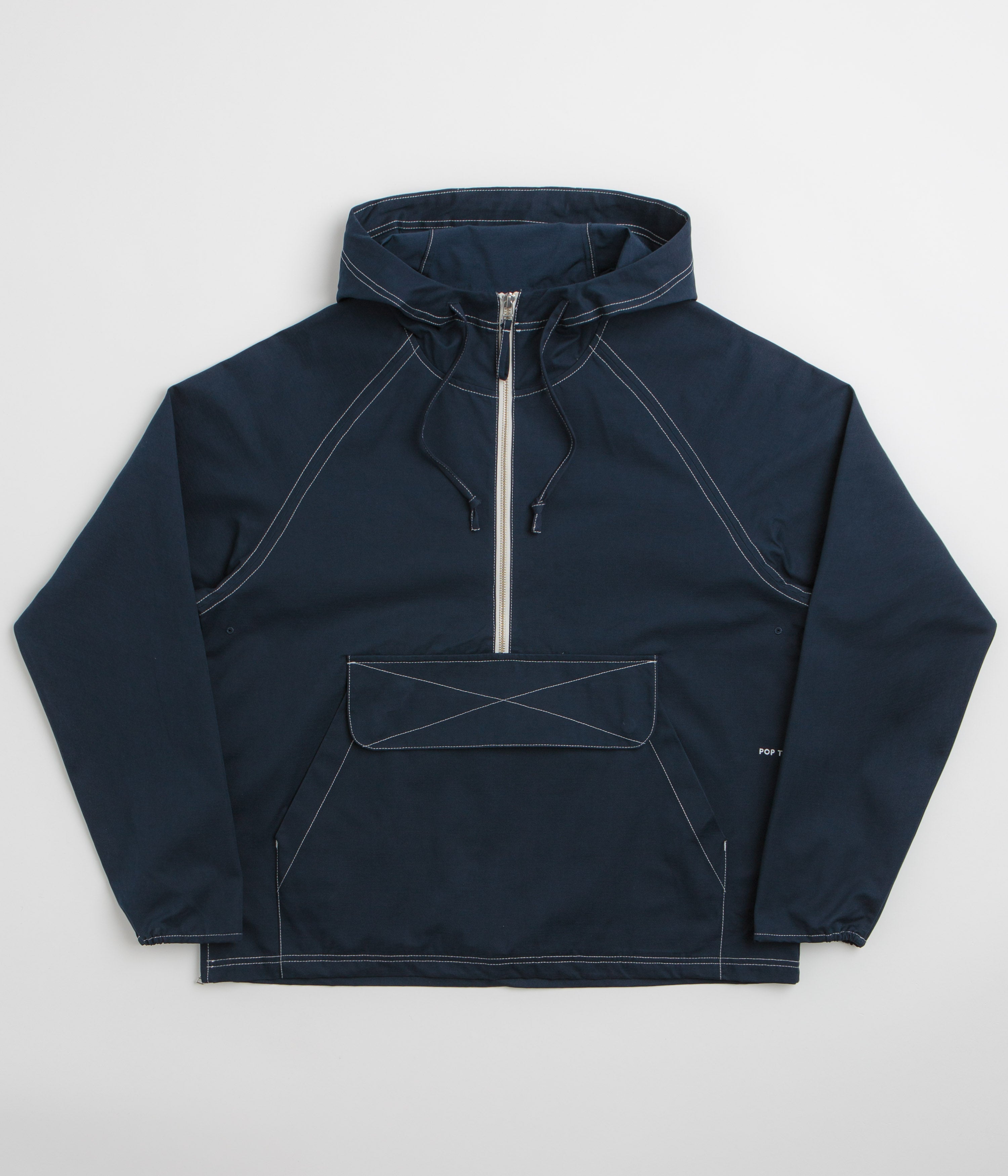 Pop Trading Company DRS Hooded Halfzip Jacket - Navy