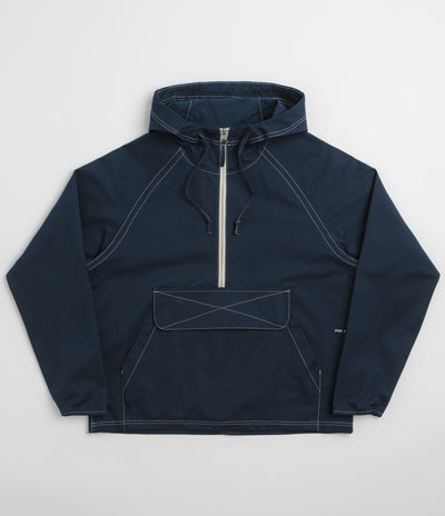 Pop Trading Company DRS Hooded Halfzip Jacket - Navy