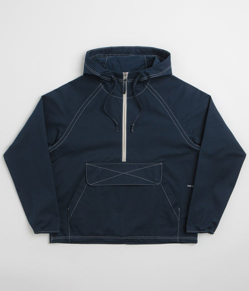 Pop Trading Company DRS Hooded Halfzip Jacket - Navy