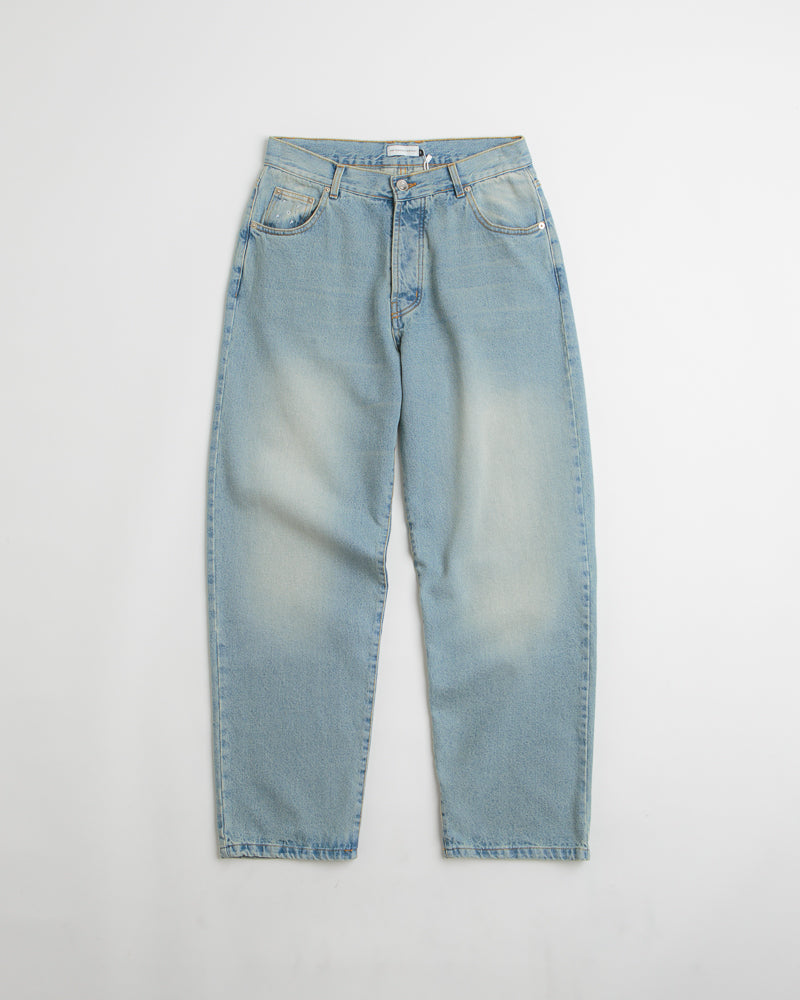 Pop Trading Company DRS Pants in Washed Denim and Blue