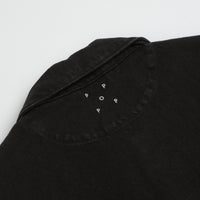 Pop Trading Company Full Button Denim Jacket in Rinsed Black thumbnail