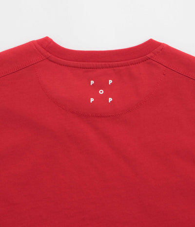 Pop Trading Company Hearts T-Shirt in Haute Red