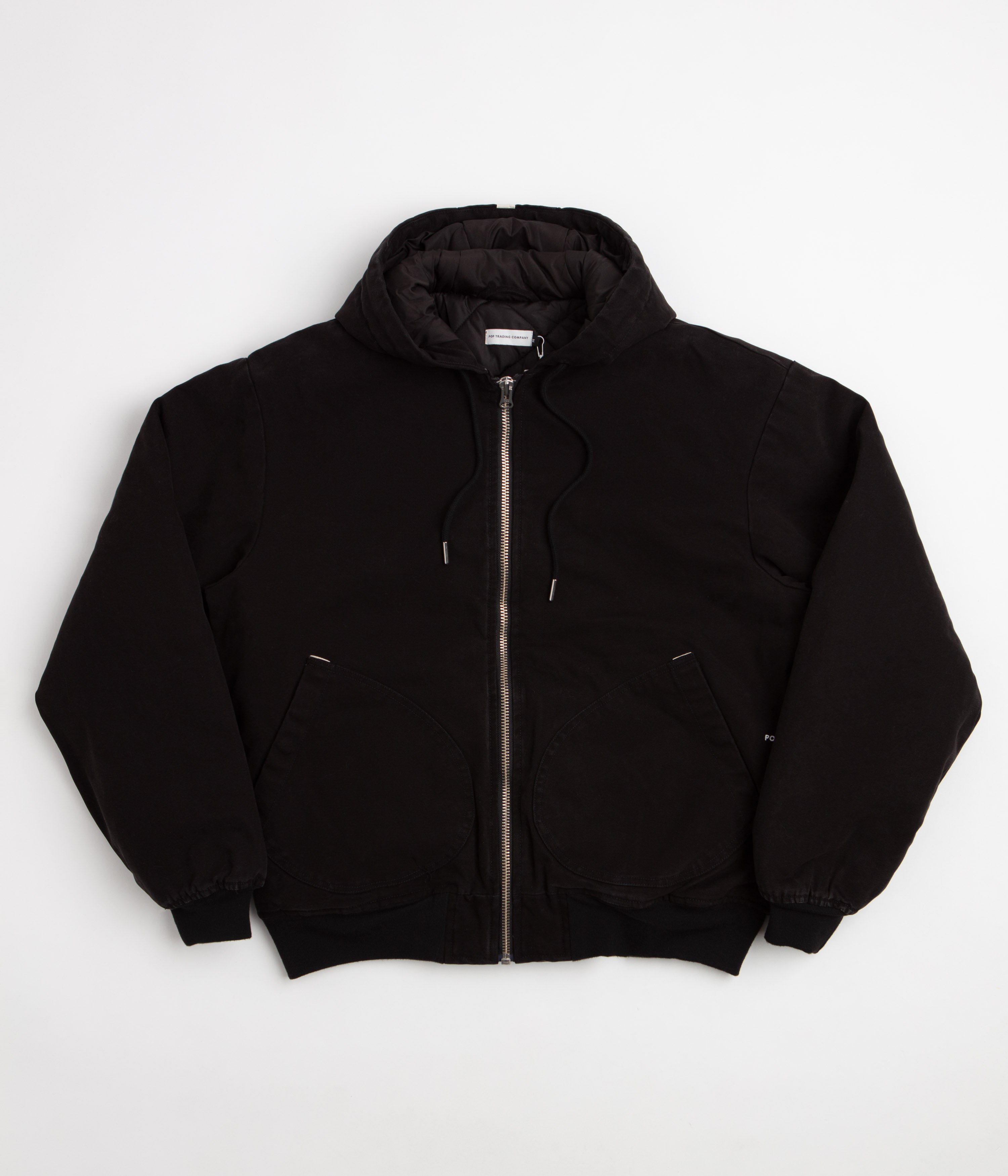 Pop Trading Company Hooded Flight Jacket - Black