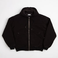 Pop Trading Company Hooded Flight Jacket - Black thumbnail