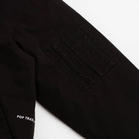 Pop Trading Company Hooded Flight Jacket - Black thumbnail