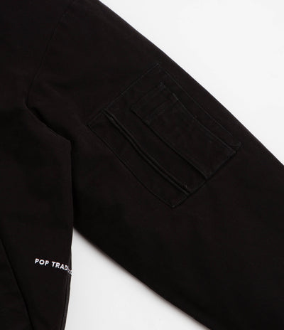 Pop Trading Company Hooded Flight Jacket - Black