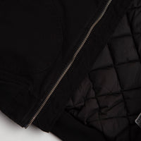 Pop Trading Company Hooded Flight Jacket - Black thumbnail