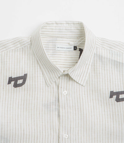 Pop Trading Company Letters Striped Pop Shirt - White Linen