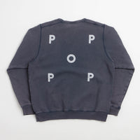 Pop Trading Company Logo Crewneck Sweatshirt - Washed Navy thumbnail