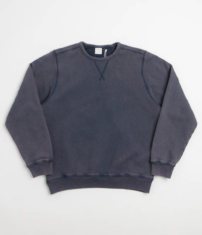 Pop Trading Company Logo Crewneck Sweatshirt - Washed Navy