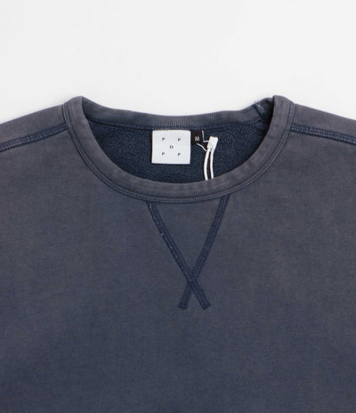 Pop Trading Company Logo Crewneck Sweatshirt - Washed Navy