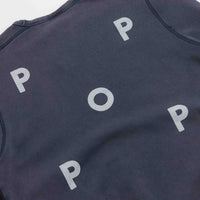 Pop Trading Company Logo Crewneck Sweatshirt - Washed Navy thumbnail