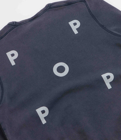 Pop Trading Company Logo Crewneck Sweatshirt - Washed Navy