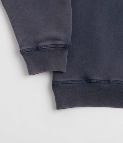 Pop Trading Company Logo Crewneck Sweatshirt - Washed Navy