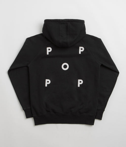 Pop Trading Company Logo Hoodie - Black / White