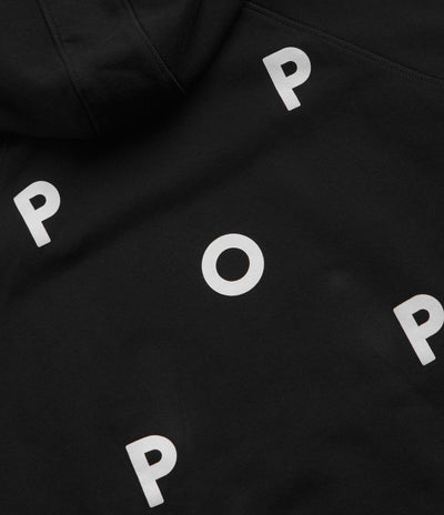 Pop Trading Company Logo Hoodie in Black and White