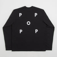 Pop Trading Company Logo Long Sleeve T-Shirt in Black and White thumbnail
