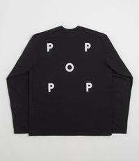 Pop Trading Company Logo Long Sleeve T-Shirt in Black and White