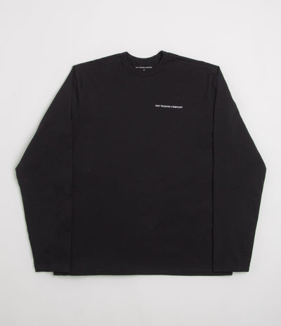 Pop Trading Company Logo Long Sleeve T-Shirt in Black and White