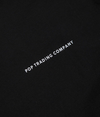Pop Trading Company Logo Long Sleeve T-Shirt in Black and White
