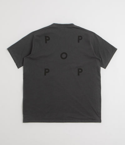 Pop Trading Company Logo T-Shirt in Anthracite and Black