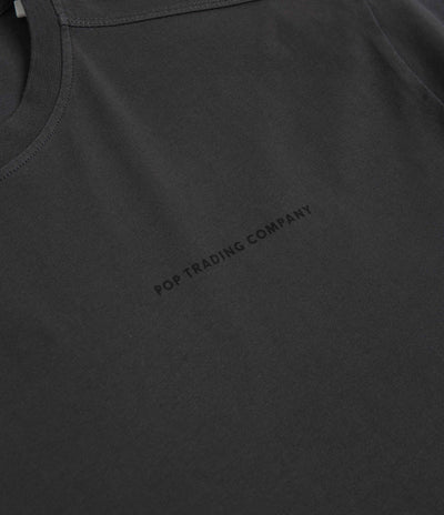 Pop Trading Company Logo T-Shirt in Anthracite and Black