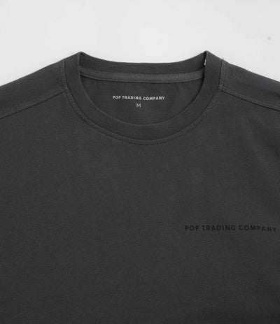 Pop Trading Company Logo T-Shirt in Anthracite and Black