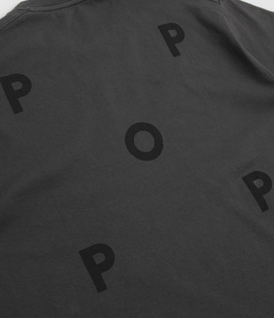 Pop Trading Company Logo T-Shirt in Anthracite and Black