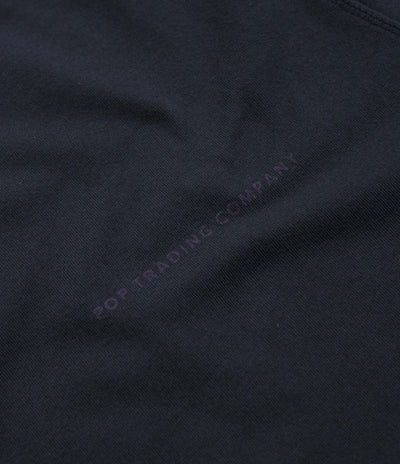 Pop Trading Company Logo T-Shirt - Washed Navy