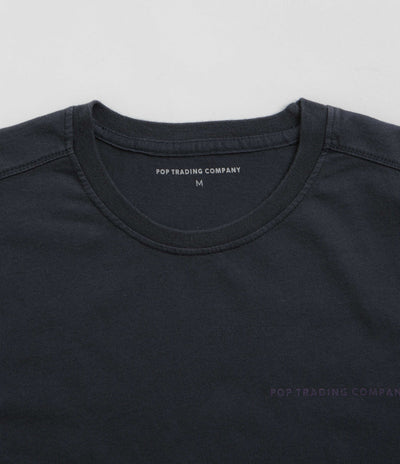 Pop Trading Company Logo T-Shirt - Washed Navy