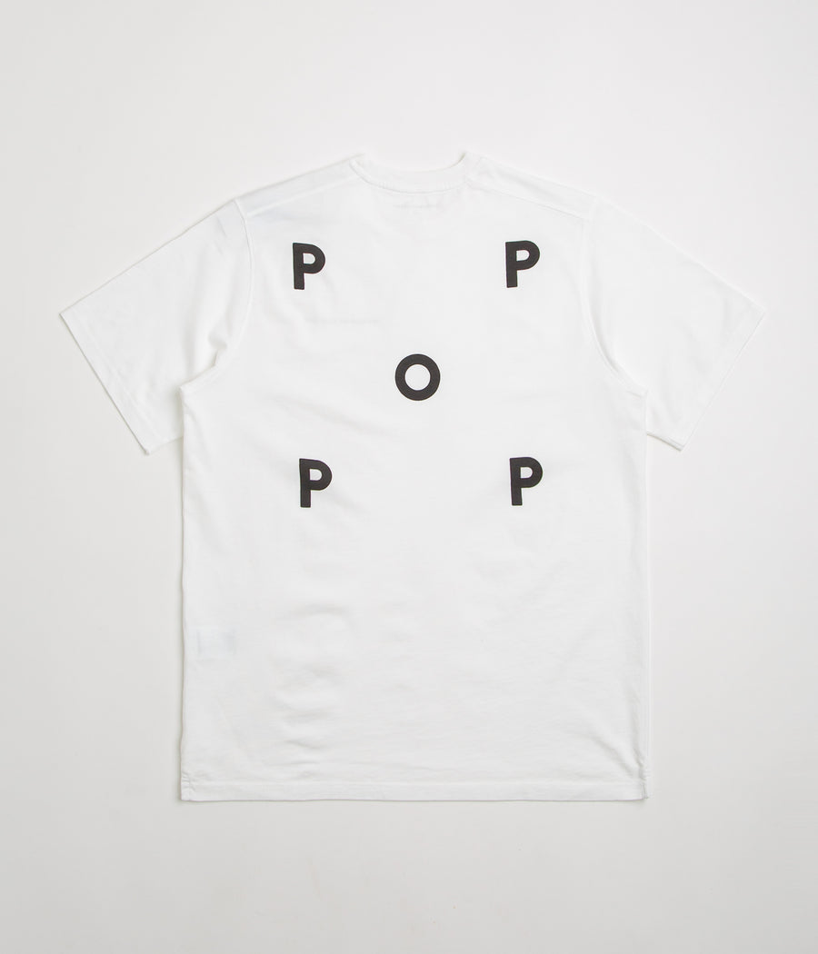 Pop Trading Company Logo T-Shirt in White and Black