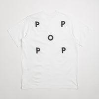 Pop Trading Company Logo T-Shirt in White and Black thumbnail