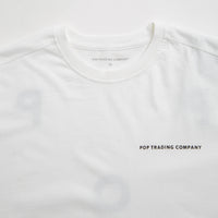 Pop Trading Company Logo T-Shirt in White and Black thumbnail